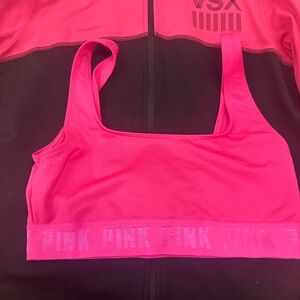 Victoria's Secret Active Jacket & Sports Bra - Vibrant Pink